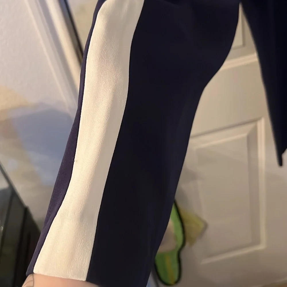 Aritzia Babaton Conan Pant Terado Navy Side Stripe Japanese Crepe Fabric… - Picture 10 of 15